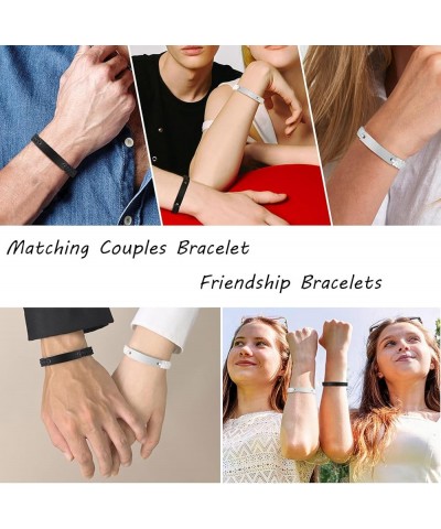 Matching Couples Bracelets for Women Men Long Distance Bracelets for Couples His Hers Bracelets Relationship Bracelets Annive...