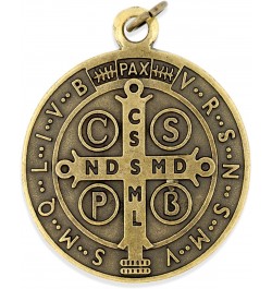 Large Saint Benedict Medal - 2" Diameter (Antique Bronze) $7.48 Necklaces