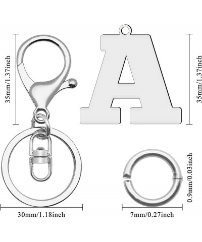 Letter Key Chains Women Alphabet Letter A-Z Keychain Alphabet Initial Pendant with Key Ring Letter Key Chains Men Alphabet Le...