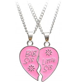 Big Sis and Little Sis Heart Necklace Set Sister Necklace Jewelry Gift Set for 2 Puzzle Heart Friendship Matching Necklace Gr...