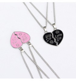 Big Sis and Little Sis Heart Necklace Set Sister Necklace Jewelry Gift Set for 2 Puzzle Heart Friendship Matching Necklace Gr...