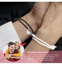 Couple Matching Bracelets, Bf And Gf Bracelets, Best Friend Bracelet,Stretch Adjustable Braid Bead Bracelets Christmas Birthd...