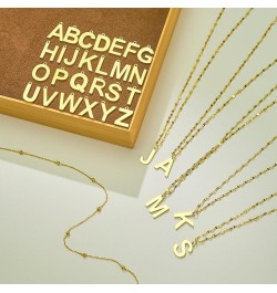 Gold Layer Necklace for Women Initial Necklaces for Women Letter Choker Satellite Chain Necklace Gifts for Women Teen Girls 1...