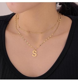 Gold Layer Necklace for Women Initial Necklaces for Women Letter Choker Satellite Chain Necklace Gifts for Women Teen Girls 1...