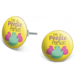 I'm A Peeple Person Peeps Novelty Silver Plated Stud Earrings $9.68 Earrings