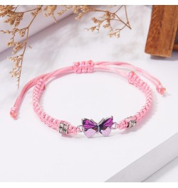 Handwoven Butterfly Charm Bracelet for Women Girls Adjustable Cute Animals Braided Strand String Friendship Bracelet Friendsh...