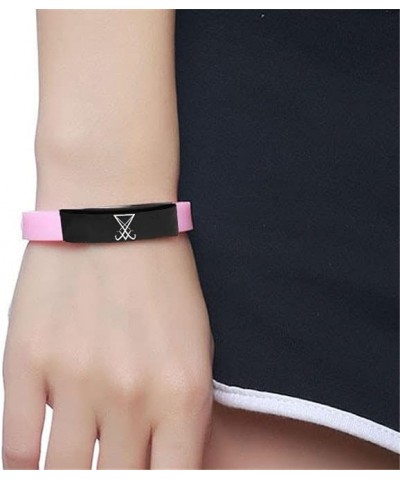 Adjustable Baphomet Sigil of Satan Satanic Protection Symbolism Silicone Bracelet Wristband for Kids Women Men,Inspired Satan...