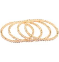 Indian Bangles for Women Round CZ Crystal Rhinestone Bracelet Bangle Set Indian Wedding Party Bangles Indian Bridal Bangles F...