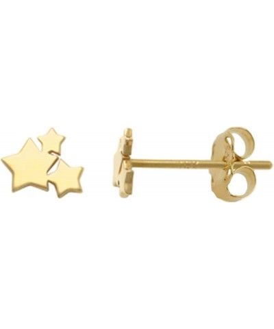 14K Yellow Gold Shooting Stars Stud Earrings Push Back $30.77 Earrings