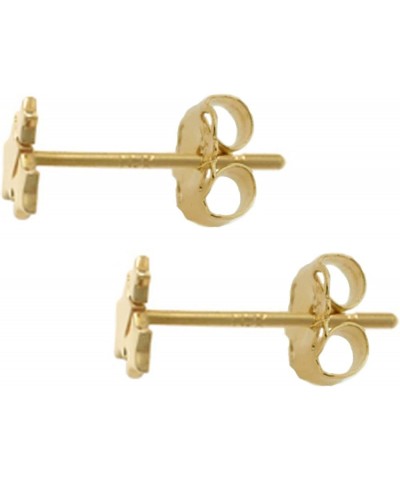 14K Yellow Gold Shooting Stars Stud Earrings Push Back $30.77 Earrings