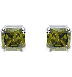 Traditional Classic Large Statement 5CT Square Princess Cut AAA CZ Solitaire Clip On Stud Earrings For Women Silver Plated No...