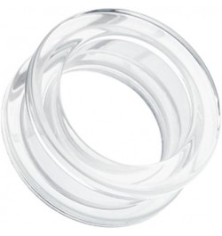 Basic Acrylic Screw-Fit WildKlass Ear Gauge Tunnel Plug (Sold as Pairs) 0 GA Clear $11.12 Body Jewelry