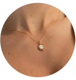 Initial Necklace Gold Dainty Oval Letter Necklace Birthday Gift for Her K $8.54 Necklaces