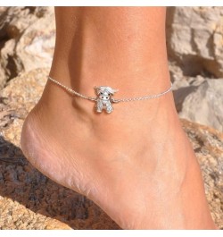 Highland Cow Anklet 925 Sterling Silver Highland Cow Charm Anklet 9+2 inch Chain Jewelry Gifts for Women Girls(silver/gold/ro...