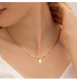 Initial Necklaces for Women 14k Gold/Silver Plated Letter Necklace A-Z Initial Tag Name Pendant Necklaces for Girls Gifts Tre...