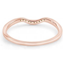 Round Cut Simulated Peridot Curved Wedding Band Ring in 14k Gold Over Sterling Silver rose-gold-plated-silver $22.35 Bracelets