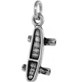 Sterling Silver Skateboard Necklace Antiqued Finish 3/4 inch, 16-30 inch 0.8mm Box Chain 20-inch $13.63 Pendants