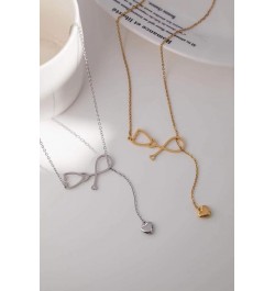 Nurse Stethoscope Necklace Nursing Themed Y Necklace for Women Doctor Nurse Medical Graduation Jewelry Gift Gold $9.68 Necklaces