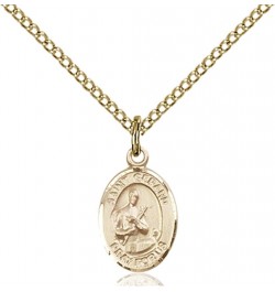 14KT Gold Filled Catholic Patron Saint Petite Charm Medal, 1/2 Inch Saint Gerard Majella $42.50 Pendants