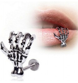 4pcs Skull Labret Piercing Jewelry Pierced Earrings Body Jewlery Zombie Labret Stud Lip Piercing Jewelry Lip Piercing Jewelry...