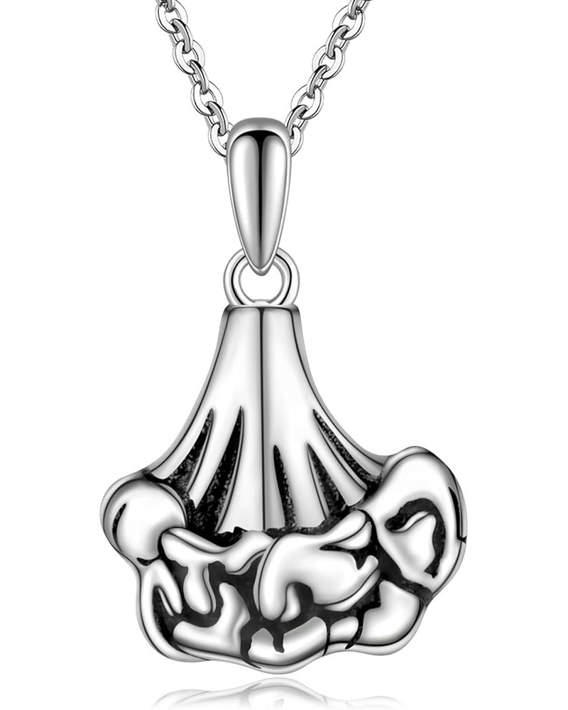 Sterling Silver CZ Horse Stirrup Pendant Necklace 1Broccoli /Silver $24.12 Necklaces