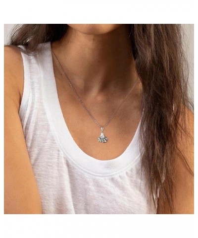 Sterling Silver CZ Horse Stirrup Pendant Necklace 1Broccoli /Silver $24.12 Necklaces