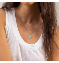 Sterling Silver CZ Horse Stirrup Pendant Necklace 1Broccoli /Silver $24.12 Necklaces