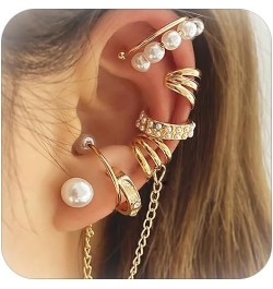 Ear Cuff Earrings for Women Ear Cuffs Non Piercing Gold Ear Cuff Earrings Clip On Earrings Pearl Ear Cuff Earrings Cartilage ...