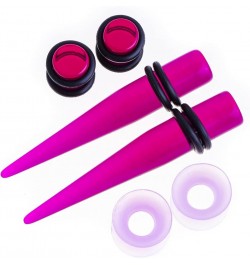 Ear Stretching Kit 50 Pieces 14Gauges-00Gauges Earrings Piercing Kit transparent purple $6.95 Body Jewelry