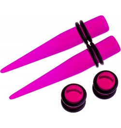 Ear Stretching Kit 50 Pieces 14Gauges-00Gauges Earrings Piercing Kit transparent purple $6.95 Body Jewelry