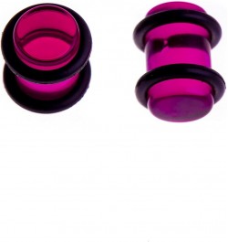 Ear Stretching Kit 50 Pieces 14Gauges-00Gauges Earrings Piercing Kit transparent purple $6.95 Body Jewelry