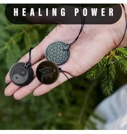 Shungite Stone Pendant - Shungite Stone Anxiety Necklace for Men & Women, Chakra Stone Necklaces for Men, Healing Crystals Pe...