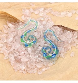 2pcs Glass Spiral Tapers Plugs Twist Stretchers Earrings Stretching Piercings Jewelry Gauges 8g-14mm green blue 2g(6mm) $9.51...