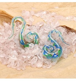 2pcs Glass Spiral Tapers Plugs Twist Stretchers Earrings Stretching Piercings Jewelry Gauges 8g-14mm green blue 2g(6mm) $9.51...