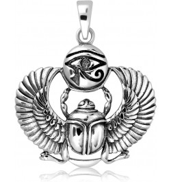 WithLoveSilver 925 Sterling Silver Ancient Egyptian Scarab Eye of Horus Symbol of Protection Pendant $21.07 Pendants