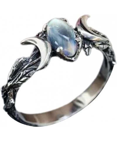 Moonstone Triple Goddess Wicca Retro Ring - Size 9 $9.87 Rings