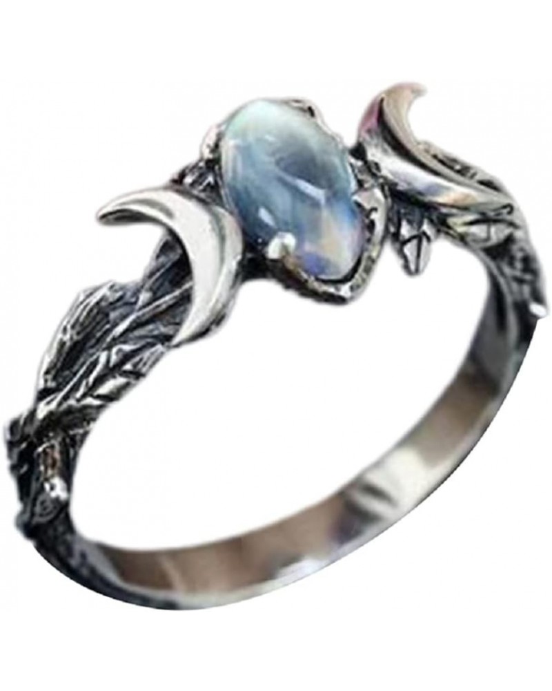 Moonstone Triple Goddess Wicca Retro Ring - Size 9 $9.87 Rings