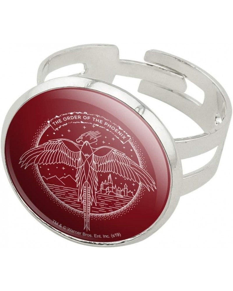 Harry Potter The Order of the Phoenix Silver Plated Adjustable Novelty Ring Silver $10.79 Rings