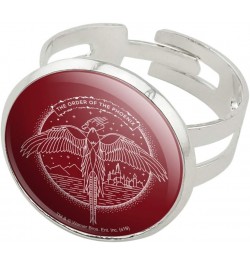 Harry Potter The Order of the Phoenix Silver Plated Adjustable Novelty Ring Silver $10.79 Rings