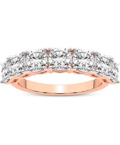 7 Stone Lab Grown Diamond Anniversary Band Ring For Women | 14K & 18K White Yellow Rose Gold Or Platinum EGL/IGI Certified | ...