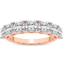 7 Stone Lab Grown Diamond Anniversary Band Ring For Women | 14K & 18K White Yellow Rose Gold Or Platinum EGL/IGI Certified | ...