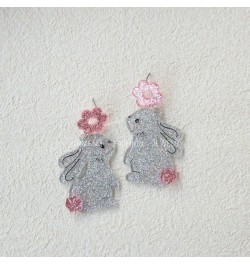 Easter Bunny Earrings for Women Girls Unique Glitter Cute Acrylic Egg Rabbit Lightweight Dangle Drop Earrings Easter Holiday ...