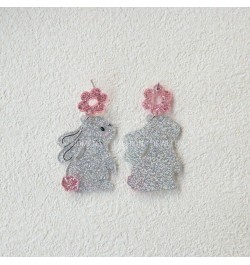 Easter Bunny Earrings for Women Girls Unique Glitter Cute Acrylic Egg Rabbit Lightweight Dangle Drop Earrings Easter Holiday ...