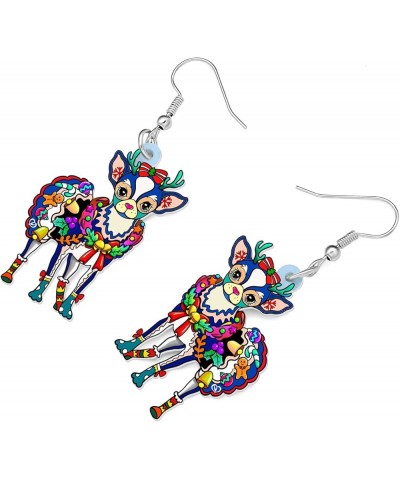 Acrylic Drop Chihuahuas Dog Pets Earrings Funny Design Lovely Gift For Girl Women Fashion Jewelry Sky $7.53 Earrings