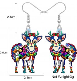 Acrylic Drop Chihuahuas Dog Pets Earrings Funny Design Lovely Gift For Girl Women Fashion Jewelry Sky $7.53 Earrings