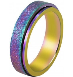 Spinner Ring Spinner Ring Unisex Popular Stress Relieving Sand Blast Finish Anti-anxiety Fidget Ring Band for Daily Dress Cha...