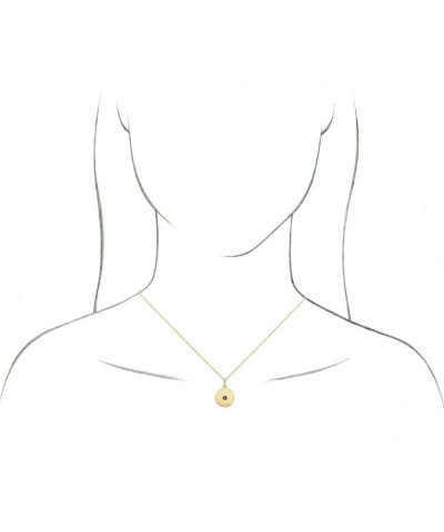 Sterling Silver Citrine Disc Solitaire Necklace (16.2x14.1mm), 16-18 $44.22 Necklaces