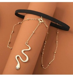 Gold Snake Thigh Chain for Women Snake Pendant Thigh Accessories Beach Boho Style Leg Chain jewelry for Women A：snake thigh c...