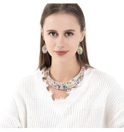 Rhinestone Collar Gold Metal Necklace For Women Statement Collars Necklaces Jewelry accessories Sets 3pcs colorful sets $14.3...