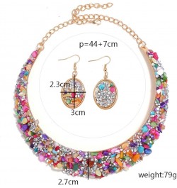 Rhinestone Collar Gold Metal Necklace For Women Statement Collars Necklaces Jewelry accessories Sets 3pcs colorful sets $14.3...